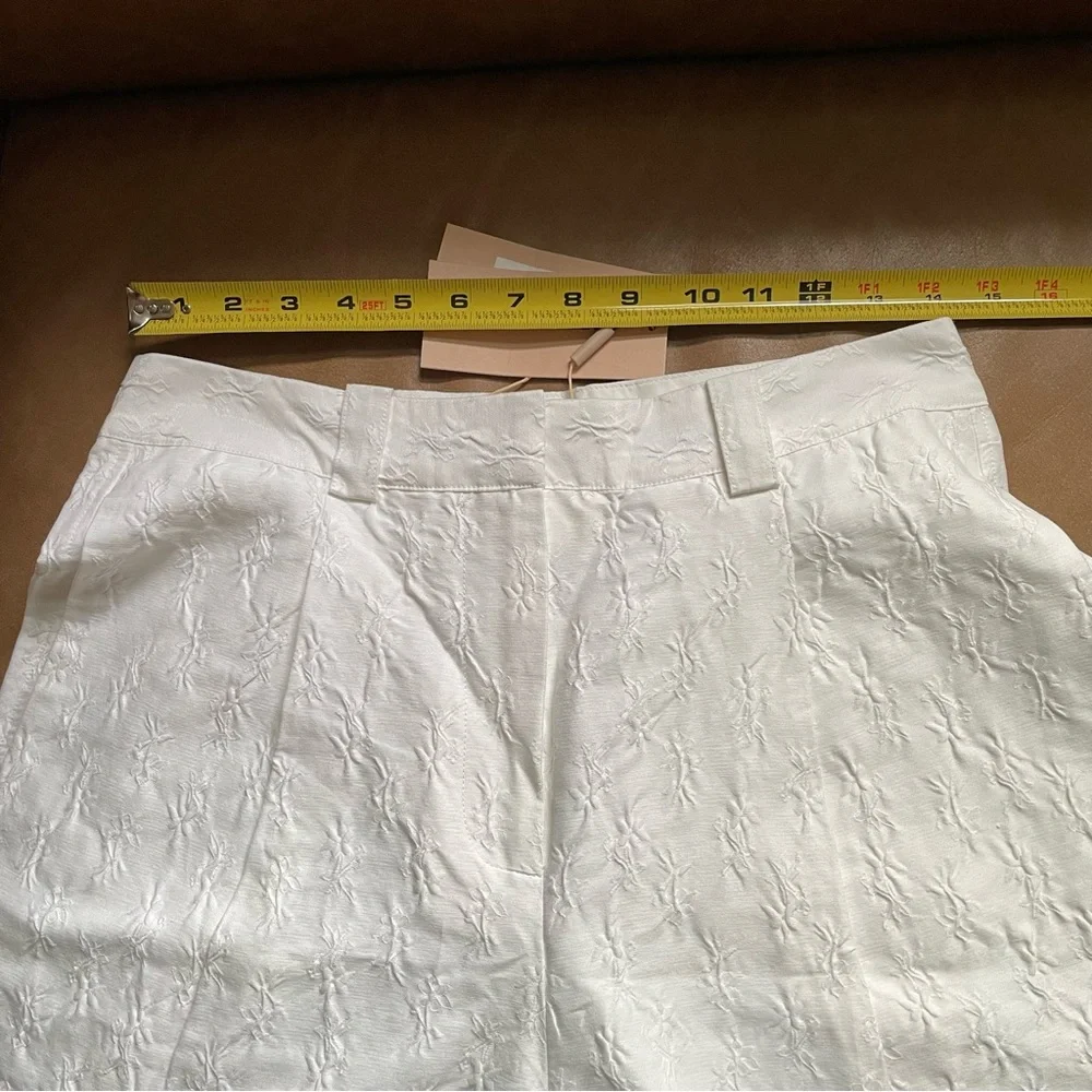NWT Anthropologie Stella Nova Jill pants textured jacquard trouser barrel leg - Picture 9 of 11